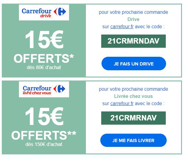 Codes Promo Carrefour Drive