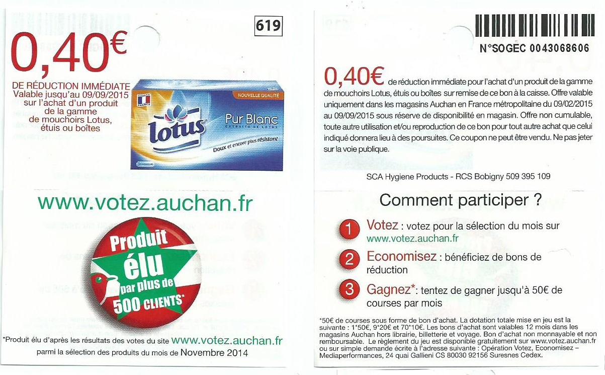 0,40€ Lotus Mouchoirs (Auchan) (09/09)